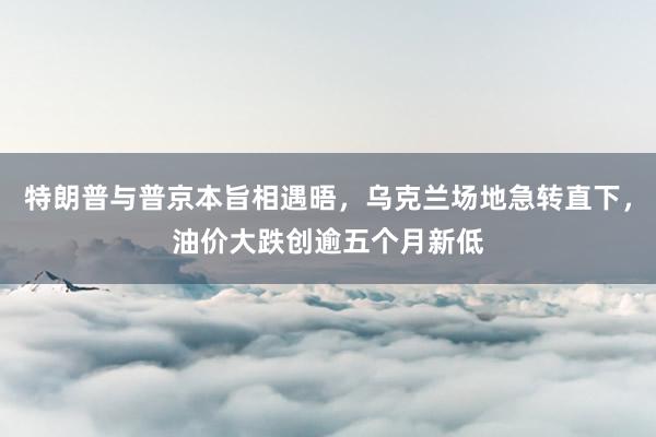 特朗普与普京本旨相遇晤,乌克兰场地急转直下,油价大跌创逾五个月新低